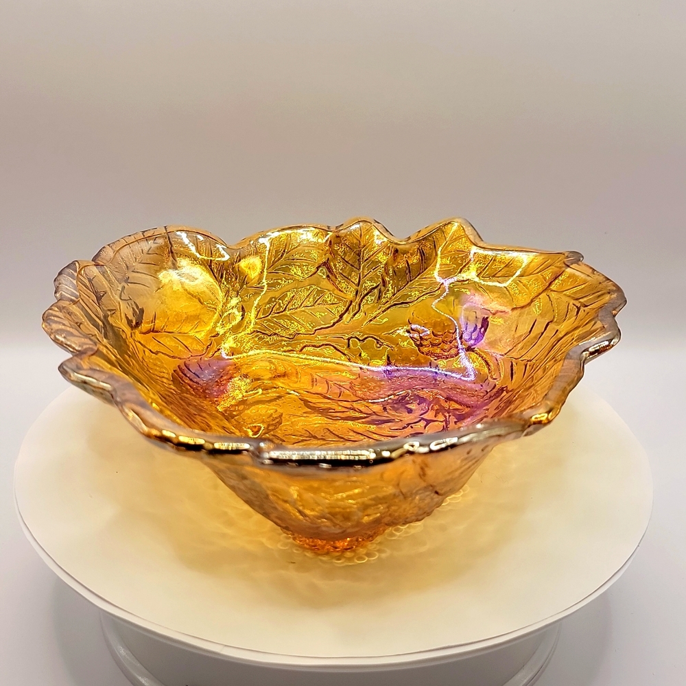 Indiana Carnival Glass Loganberry Bowl